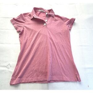 Tehama Pink Polo Shirt Medium Stretch Pima Cotton Golf Top